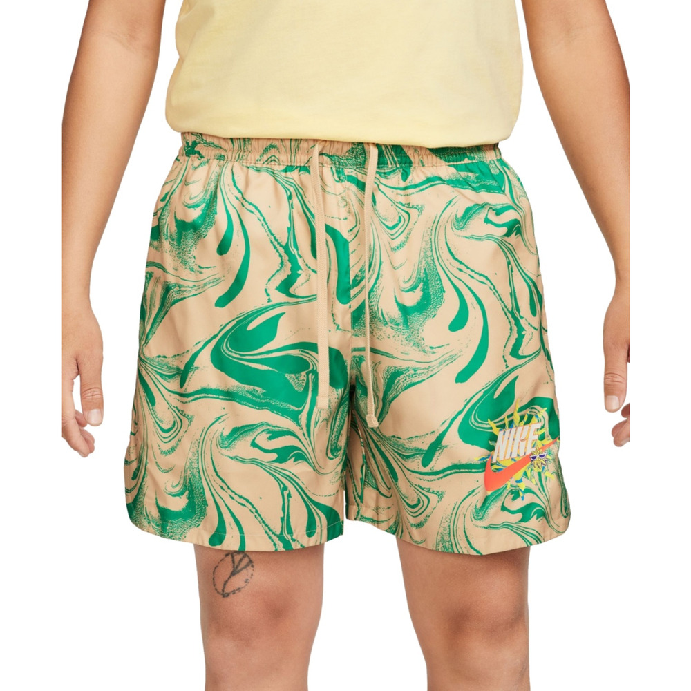 Nike Men Sportswear Lined Logo Swirl Shorts Sesame Size XXL